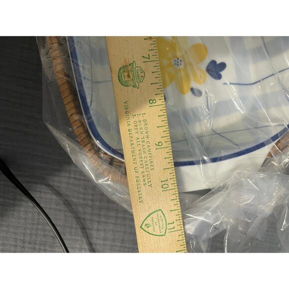 NEW Rectangular Le Jardine Ceramic Ovenware Blue Ceramic Dish w/Tray - Picture 4 of 4